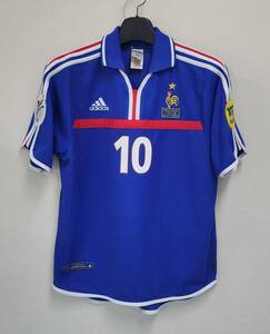 ユーロ00 フランス FFF France(H)#10 ジダン Zidane 半袖 adidas EURO 2000 決勝戦仕様 XL