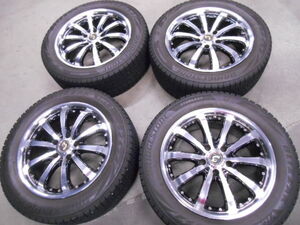 632？ BYron アルミ ホイール 17インチ 17X7J +38 5H PCD114.3・2022年製 215/55R17 BLIZZAK スタッドレスタイヤ付 4本