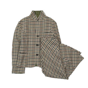 tricot COMME des GARCONS リバーシブル ロングスカート セットアップ テーラードジャケット ウール チェック柄 TJ-07006M ヴィンテージ M