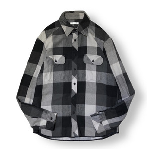 02AW NUMBER (N)INE NOWHERE MAN BLOCK CHECK FLANNEL SHIRT size 4 ジョージ期 ブロックチェック ネルシャツ 長袖シャツ ナンバーナイン