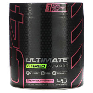 Cellucor, C4 Ultimate（C4アルティメット）シュレッド、プレワークアウト、ストロベリーウォーターメロン、350g（12.3オンス）