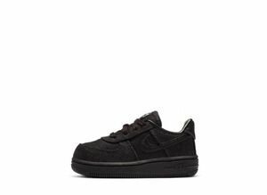 Stussy Nike TD Air Force 1 Low "Triple Black" 15cm DC8306-001