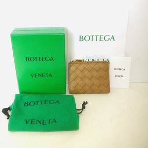 未使用 ボッテガヴェネタ BOTTEGA VENETA イントレチャート 二つ折り 財布 ミニ コンパクト ウォレット レザー レディース 男女兼用 メンズ