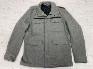 MALE&Co. タカキュー TAKA-Q Slim Fit ネオお兄系 ネオグランジ Y2K 古着 M-65型 ウール メルトン フィールド ジャケット メンズ LL グレー