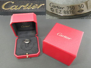 ■■Cartier カルティエ ミニラブリング WG 750 50 9.5号～10号 EZ8876 ケース付■■