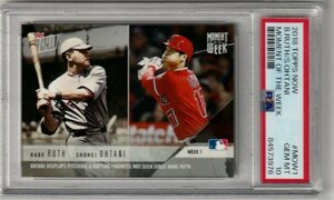 TOPPS NOW GEM MINT PSA10 大谷翔平&ベーブ・ルース TOPPS NOW Moment Of The Week 2018 RC ルーキーカード