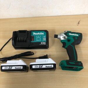 中古品 マキタ Makita 充電式インパクトドライバ 18V MTD002D バッテリー2個付き 充電器 ケース無し インパクトドライバ・電動工具