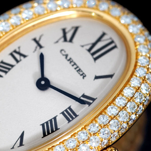 B9838【Cartier】カルティエ ベニュワール 純正ダイヤモンド 最高級18金無垢 レディQZ