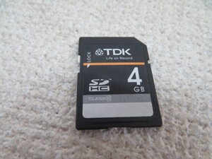 4GB■TDK SDHCカード CLASS10 ティーディーケー メモリーカード PC用品 12211■！！