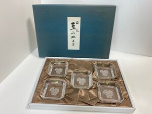 HOYA 松紋 豆小鉢 五客 ホヤコーポレーション ガラス小鉢 ☆ちょこオク☆80