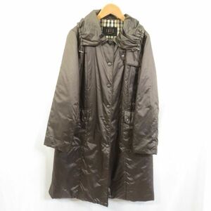 DAKS シャーリングカラー 中綿ロングコート 裏地チェック size13ABR/ダックス 0602