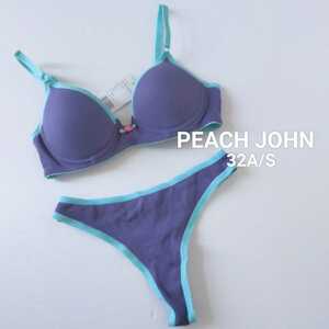 ☆★◇未使用品　PEACH JOHN　ブラジャー　ショーツ　セット　32A/70A　ブルー