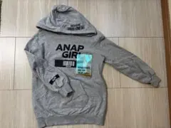 ANAP GIRL グレー パーカー XS(135-145cm)