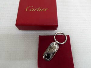 未使用品 Cartier カルティエ キーリング キーホルダー 楕円 チャーム B5-MA