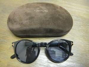 美品 希少 本物 正規 銀座東急プラザ購入 トムフォード TOM FORD TF0591 黒縁メガネ 丸形サングラス カラーレンズ ボストン 専用ケース