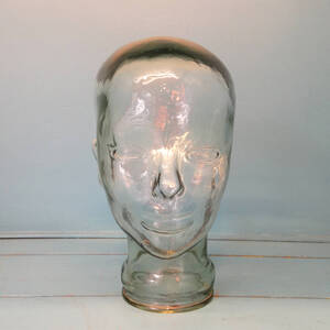 ★Vintage clear glass head mannequin