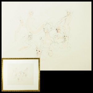 レオノール・フィニ(Leonor Fini)裸婦(美人画)エッチング 手彩色(銅版画)額装 専用箱 エロティシズム s23060201