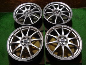 中古ホイール4本SET クロススピード プレミアム10 シルバー 18×7.5J 100/5 +50 30/50 プリウス BRZ FT86 など