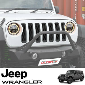 新品 送料無料 即納品 07-18y ジープ JKラングラー用 JLルック フロントグリル ラングラー JL仕様 JEEP WRANGLER JLフェイス JLスタイル