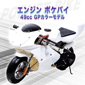 49ccエンジン ポケバイ レーシングエンジン 白 ポケットバイク レーシング ミニバイクレース