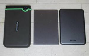 500GB ポータブルHDD 3台まとめて　【W83】