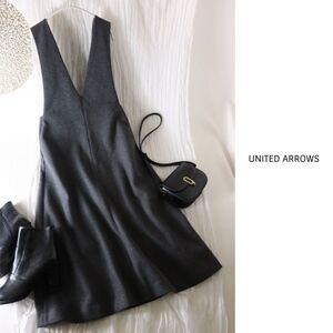 ユナイテッドアローズ UNITED ARROWS☆Vネックジャンパースカート☆A-O 0408