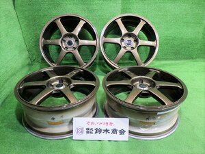 中古 18インチ 18×7.5J 5穴 アドバン AVS モデル6 社外 アルミホイール 4本セット 希少 自家塗装ブロンズ系 シルビア スカイラインなど