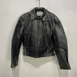 送料無料☆AERO LEATHER☆エアロレザー☆レザージャケット☆パトロールマン☆ホースハイド☆黒☆38☆シングルライダース☆B24M