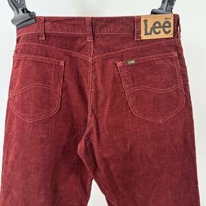 希少《 Mint Condition / 200-2765 / W34 L34 》80s デッド【 Lee アメリカ製 タロン42 ビンテージ ボルドー コーデュロイ パンツ 200 】