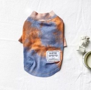 ★SALE!★【XLサイズ】タイダイ ウォッシュド Tシャツ オレンジ 春夏 犬服 ドッグウェア ペット用品 Tie Dye Washed Tshirt