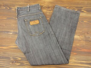 M ラングラー S1084 ストレート ジーンズ L Wrangler PREMIUM LINE グレー コットン100％ デニム 日本製 31～32相当