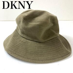 DKNY ダナキャランニューヨーク ハット ベージュ ベロア ユニセックス B4199