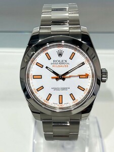 ▼【ITB6XGJ2NXWS】ROLEX ロレックス 116400 ミルガウス ホワイトダイヤル 稲妻針