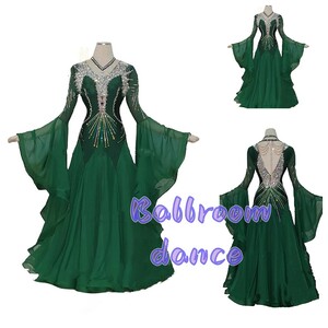 社交ダンスドレス　社交ダンス衣装/モダンドレス/パーティー　スタンダート サイズ変更可、色変更可　MD020