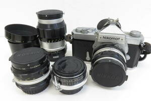 17519 上607-416　カメラ　Nikomat　本体 レンズ セット　Nikon ニコン　ニコマート　一眼レフ フィルムカメラ　中古品　ヤ80