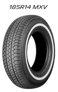 Michelin　MXV　ホワイトウオールタイヤ　185R14