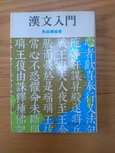 230710-9　漢文入門　魚返善雄著　昭和４１年12月１５日　初版第１刷発行　昭和４８年7月３０日　初版第２０刷発行　社会思想社