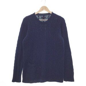 ●BLUE BLUE ブルーブルー 長袖 ニットプルオーバー メンズ4 サイズXL ネイビー INDIGO DYE HOLLYWOOD RANCH MARKET 1AB/42732