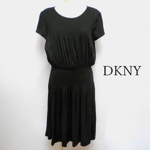 890277 DKNY ダナキャラン 黒 半袖 ワンピース S