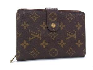 1円 LOUIS VUITTON ルイヴィトン M61207 モノグラム ポルトパピエジップ 二つ折り 財布 ウォレット 小銭入れ ブラウン系 FJ4598