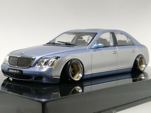 1/43 AUTOart Maybach 57 2002 改 アルミ 深リム ローダウン 改造 オートアート マイバッハ アンテナ カスタム 外箱なし