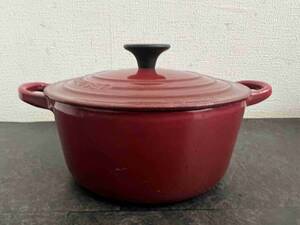 CT8694　LE　CREUSET　鉄製　両手鍋　18　フランス製