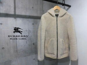 BURBERRY BLACK LABELバーバリーブラックレーベル ボアフリース パーカー LL/フード付き ボア ジャケット XL/ベージュ/三陽商会/メンズ