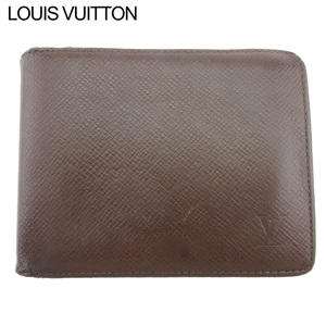 ルイ ヴィトン 二つ折り 財布 ミニ財布 メンズ ポルトフォイユフロリン M31118 タイガ LOUIS VUITTON 中古