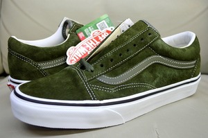 新品未使用 USA企画 VANS OLD SKOOL オールドスクール ピッグ スエード 撥水 Pig SUEDE オリーブ カーキ 10450円 US10.5 28.5センチ