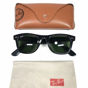 【レイバン】基準内 Ray-Ban サングラス WAYFARER ウェイファーラー RB2140 黒×カーキグレー メンズ レディース 伊製 ケース付 送料520円