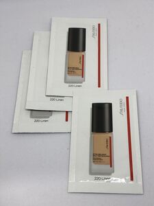 リキッドファンデーション試用見本　SHISEIDO シンクロスキン　セルフリフレッシングファンデーション　220Linen 1mlパウチ×4