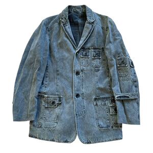 希少 rare DOLCE&GABBANA ドルガバ multi pocket fade denim jacket ポケット デニム ジャケット 00s archive アーカイブ italy