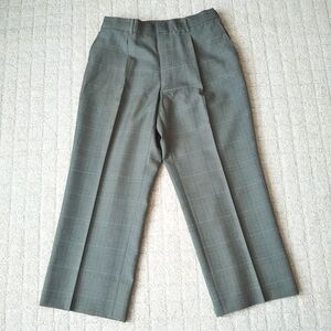 スラックス SLACKS 1タック チェック柄 チェックパンツ ワイドパンツ OLD レトロ ユニセックス