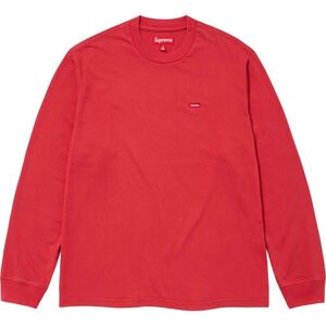 送料無料 L 赤 Supreme Small Box Logo L/S Tee Washed Red 24SS シュプリーム スモール ボックスロゴ ロンT Tシャツ レッド 新品未使用